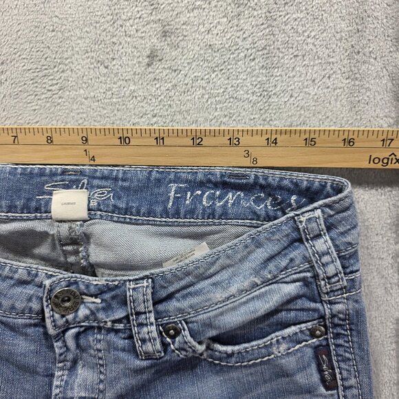 Silver Jeans Capri Jeans Womens W31 Light Wash Frances Low Rise Stretch Denim - Picture 8 of 11